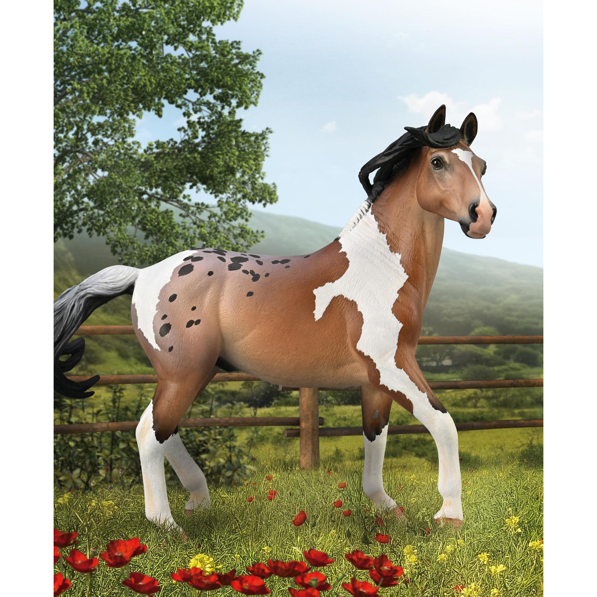 CollectA Mustang Stallion - Bay Pintoloosa