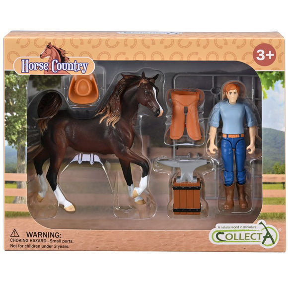 CollectA Blacksmith with Horse Accessory Set