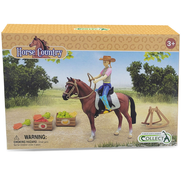 CollectA Cowgirl Rider With Horse & Accessories Box Set