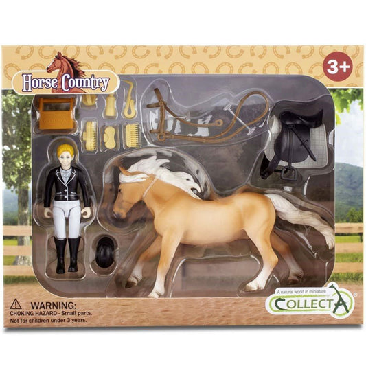 CollectA Girl Tournament Rider with Horse & Grooming Accessories