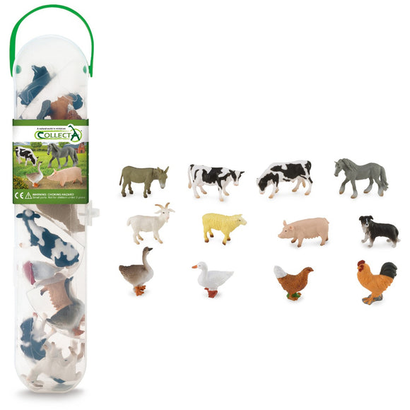 CollectA Mini Farm Animals Tube 12 Piece