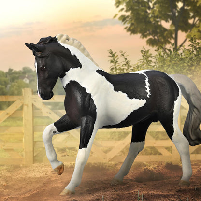 CollectA Warmblood Stallion - Black Tobiano
