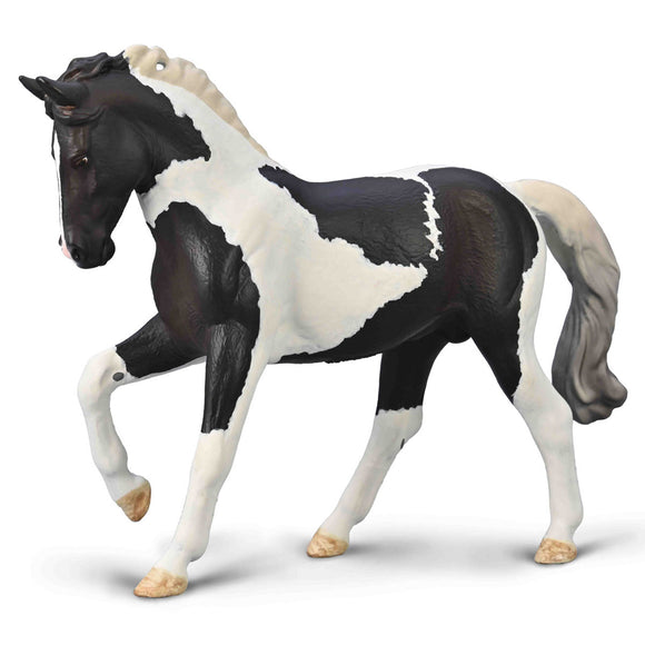 CollectA Warmblood Stallion - Black Tobiano