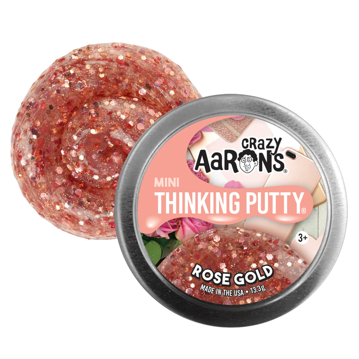 Crazy Aarons Mini Rose Gold Thinking Putty