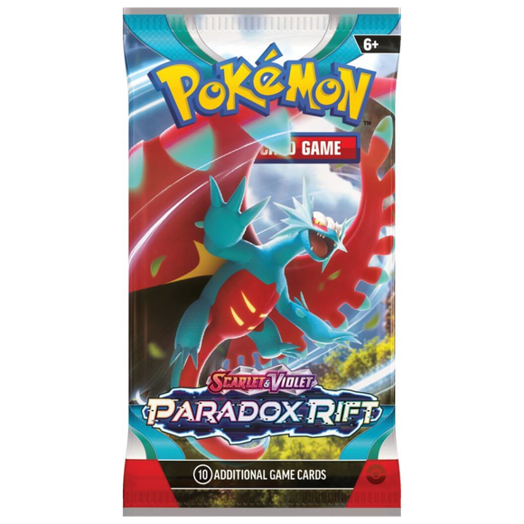 Pokemon TCG Paradox Rift Booster Pack - Garchomp ex Pack Art