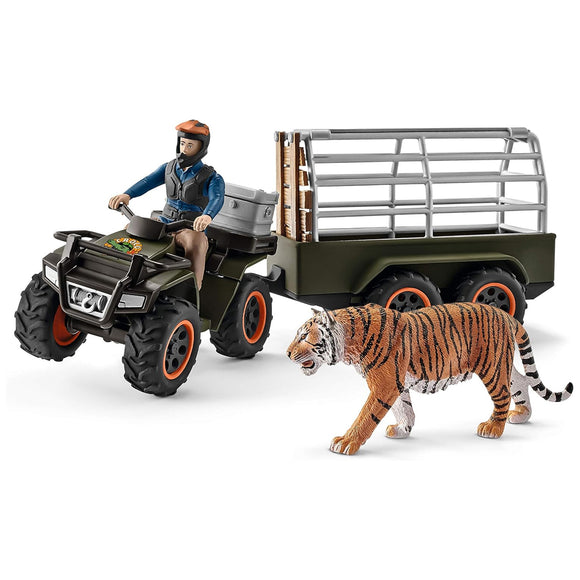 Schleich Quad Bike with Trailer & Ranger - Incomplete Set