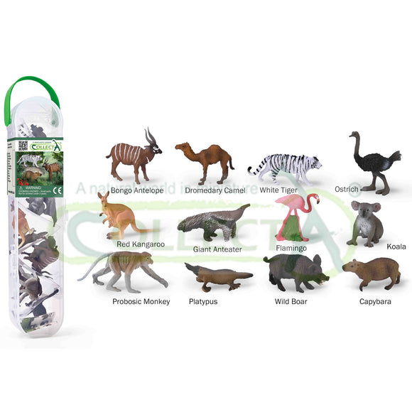 CollectA Mini Wild Animals Tube C 12 Piece