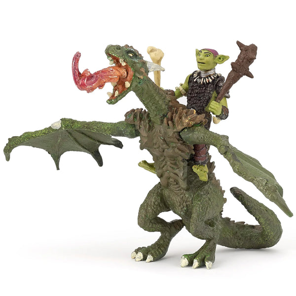 Papo Articulated Dragon and Goblin Rider