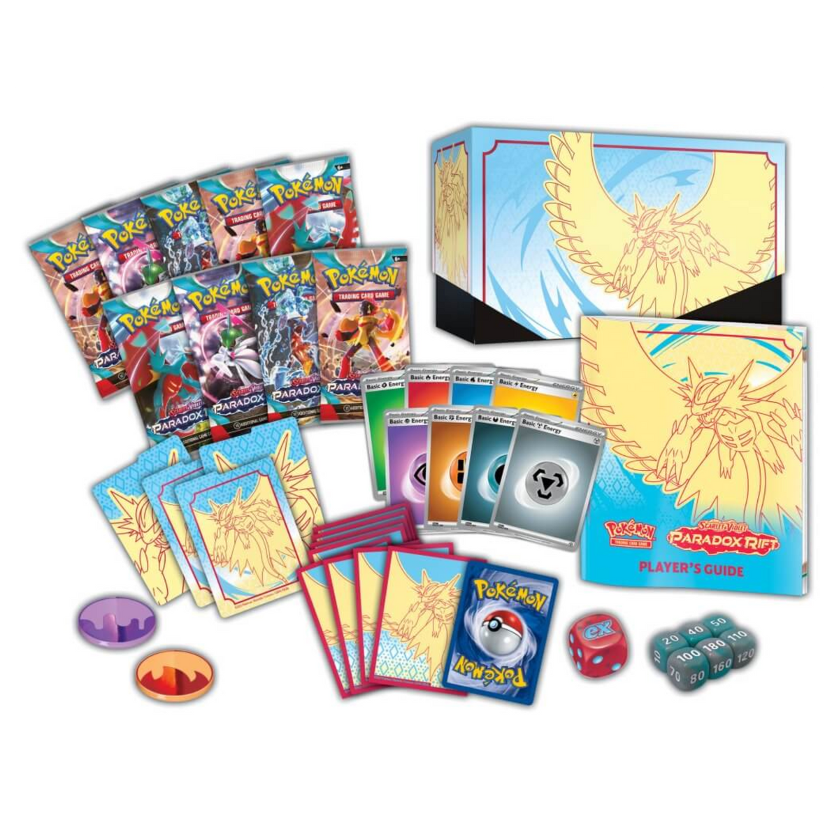 Pokemon TCG - Scarlet & Violet 4 Paradox Rift Elite Trainer Box - Roaring Moon