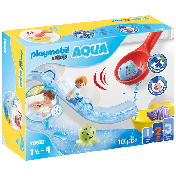 Playmobil 1.2.3. Aqua Water Slide with Sea Animals