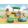 Playmobil 1.2.3 Organic Market Stall & Forklift - Pre Sale