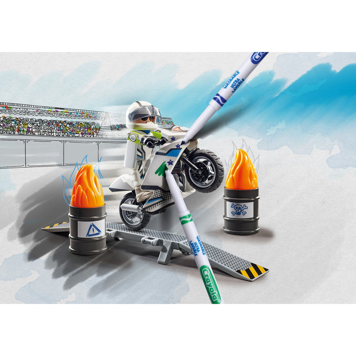 Playmobil Crayola Colour Motorbike