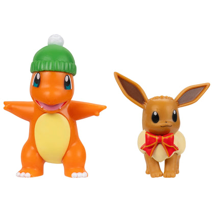 Pokemon Battle Figure - Holiday Eevee & Charmander