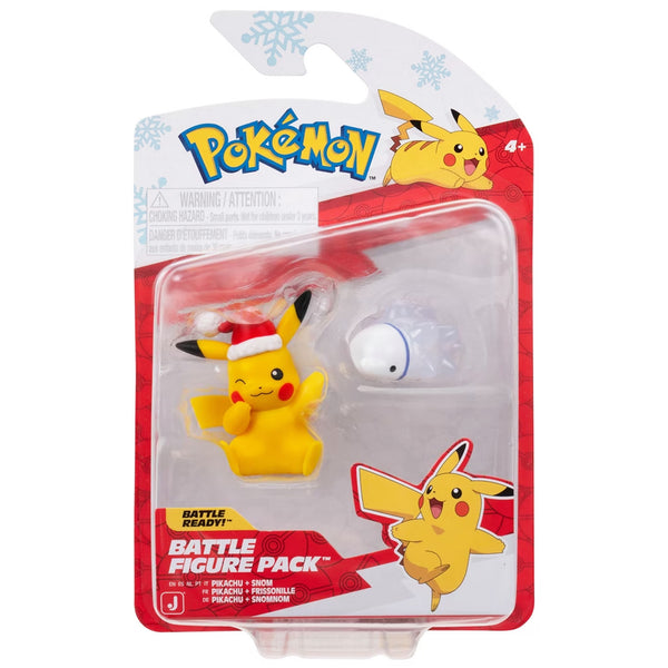 Pokemon Battle Figure - Holiday Pikachu & Snom