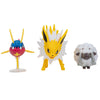 Pokemon Battle Figure Set - Carvanha, Jolteon and Wooloo