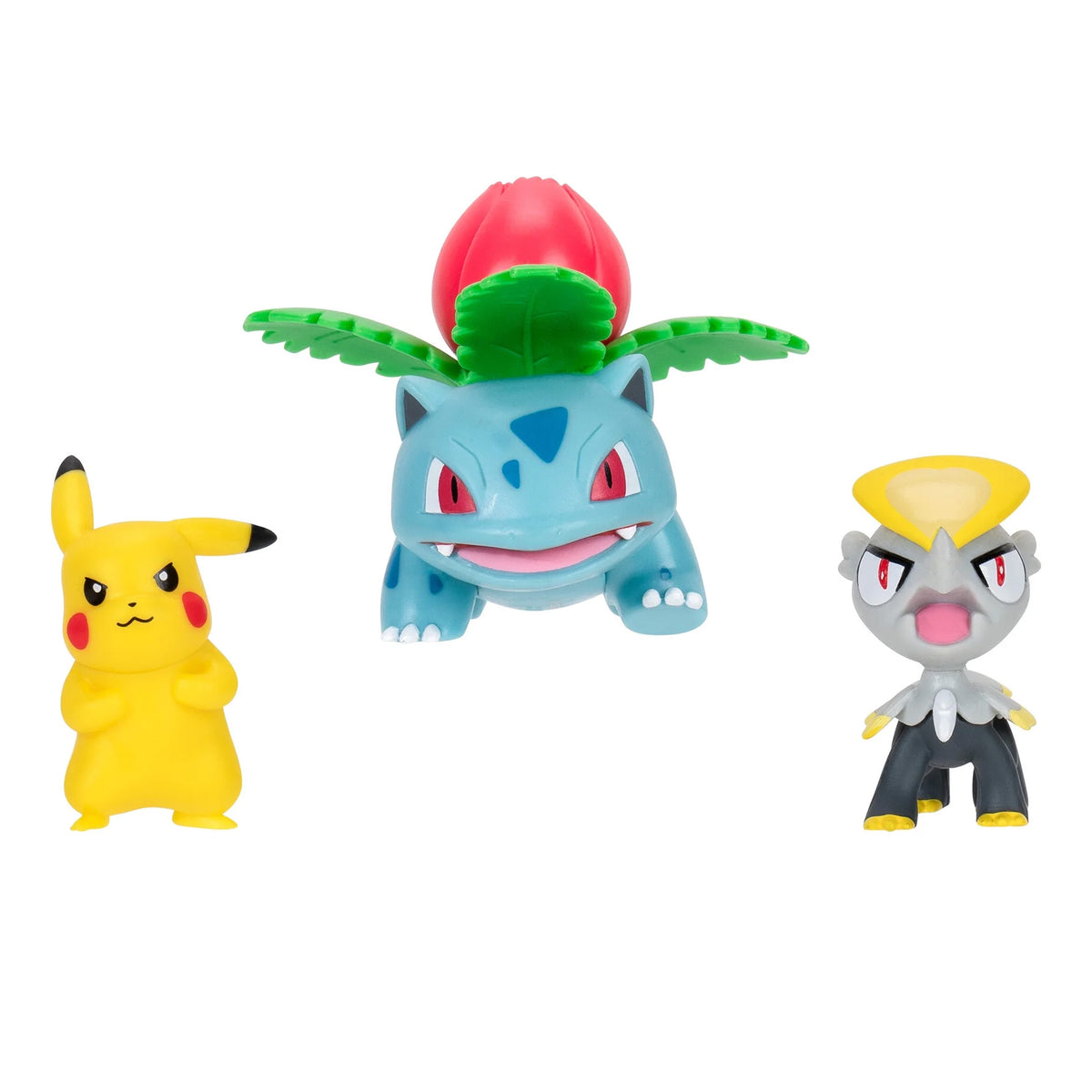 Pokemon Battle Figure Set - Jangmo-o, Ivysaur & Pikachu