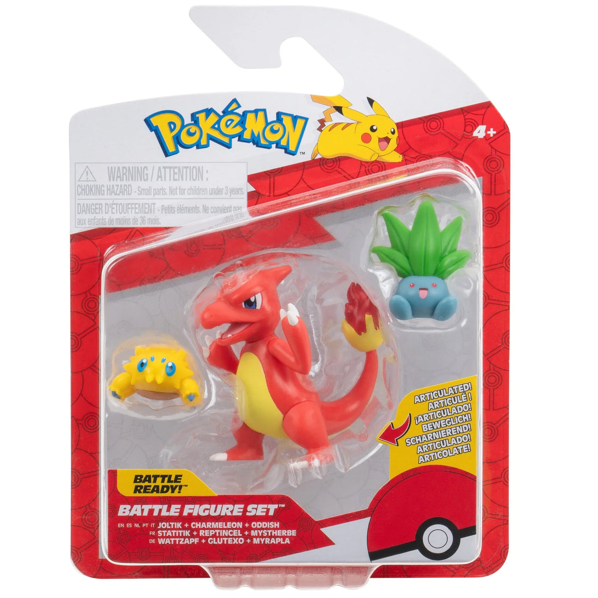 Pokemon Battle Figure Set - Joltik, Charmeleon & Oddish