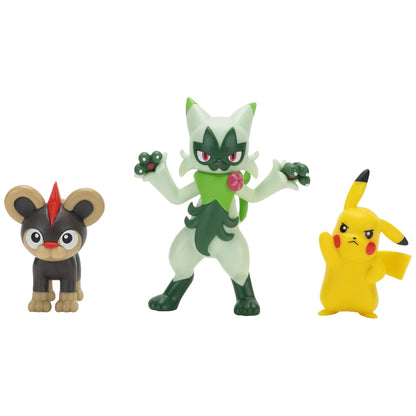 Pokemon Battle Figure Set - Pikachu, Floragato & Litleo