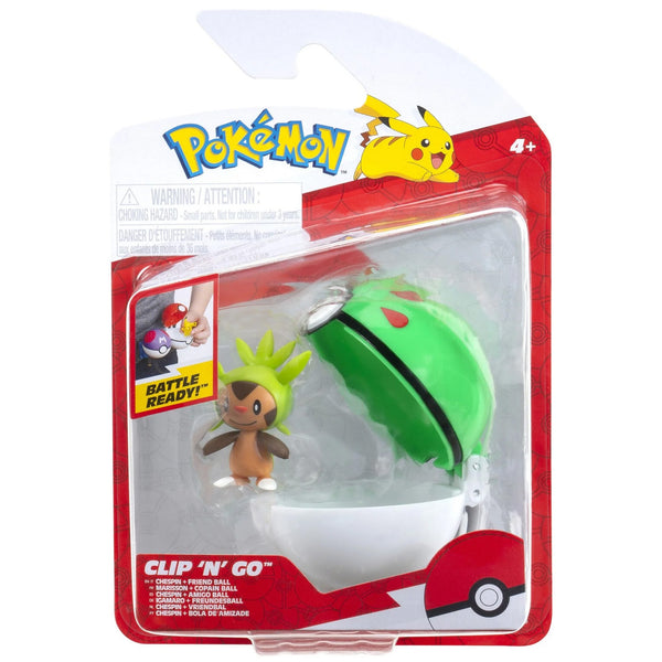 Pokemon Clip And Go Chespin with Friend Ball