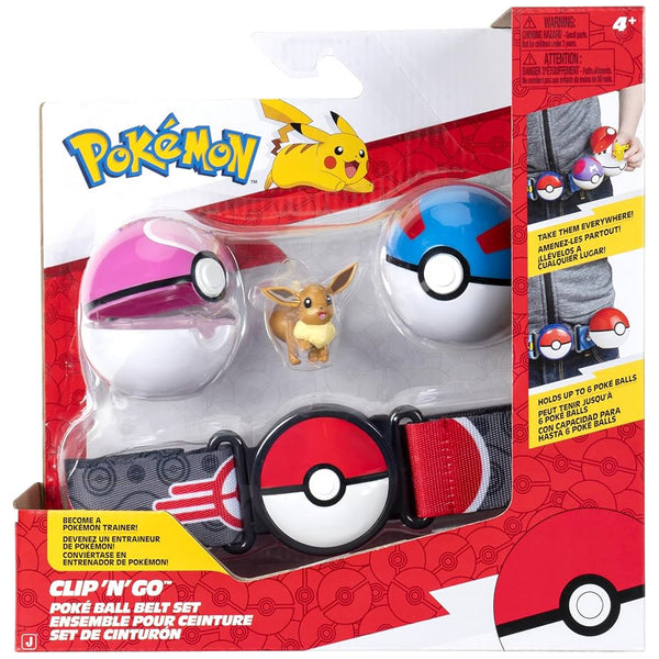 Pokemon Clip'n'Go Pokeball Belt Set - Eevee