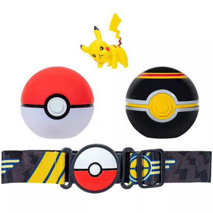 Pokemon Clip'n'Go Pokeball Belt Set Pikachu Battling - Damaged Box