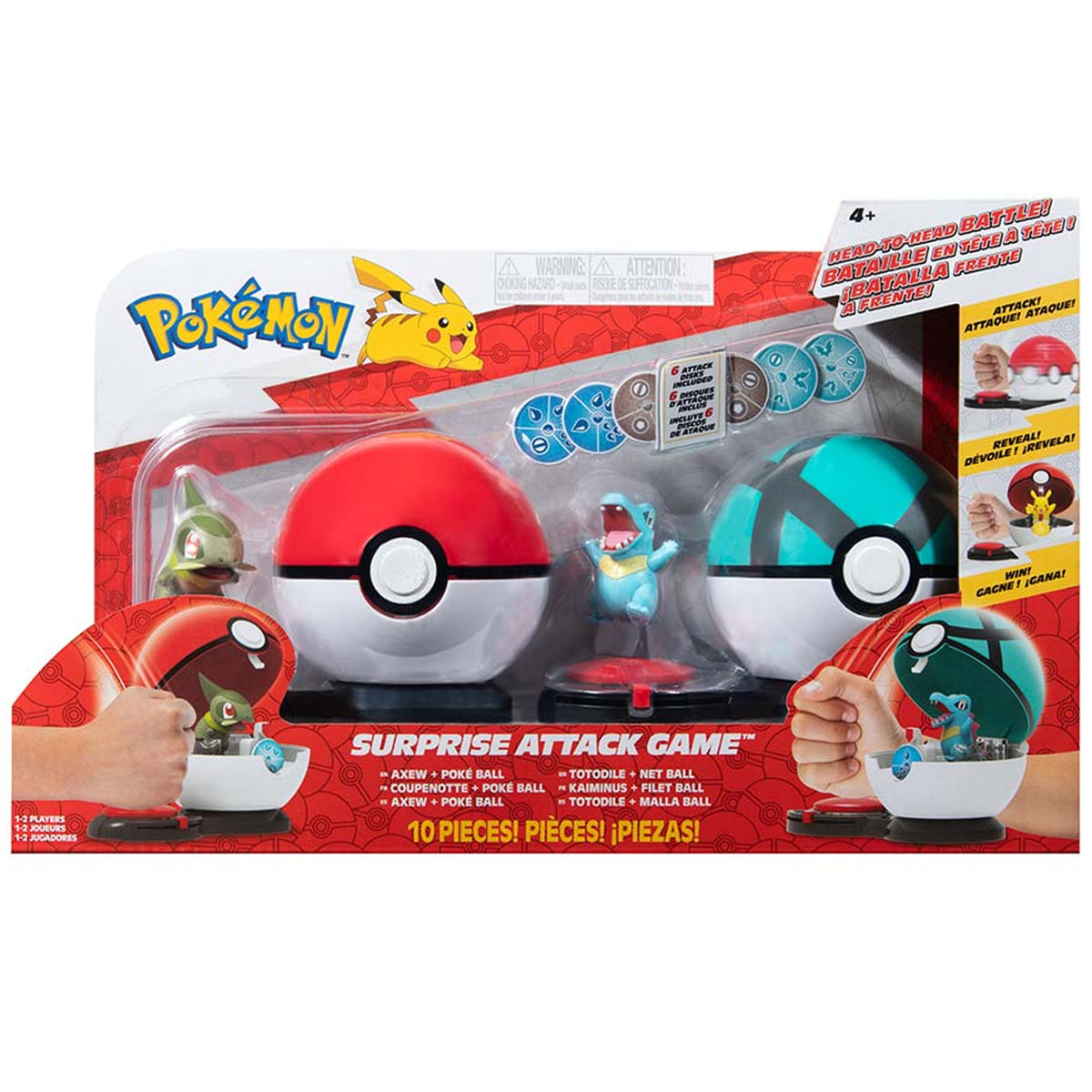 Pokemon Surprise Attack Game - Axew vs Totodile