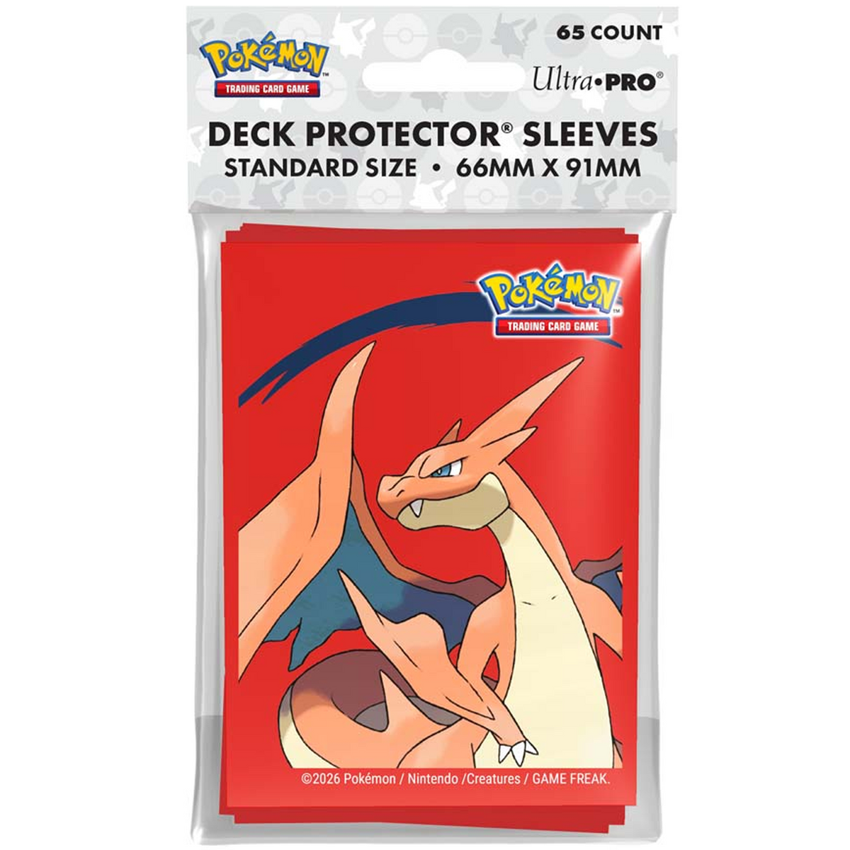 Pokemon TCG Mega Charizard Y 65ct Deck Protector Sleeves