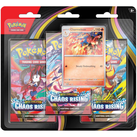 Pokemon TCG Mega Evolution Chaos Rising 3-Booster Blister