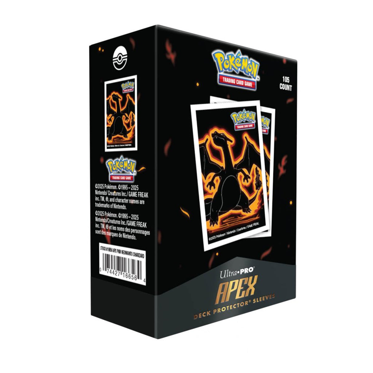 Pokemon TCG Neon Kanto APEX Deck Protector Sleeves Charizard