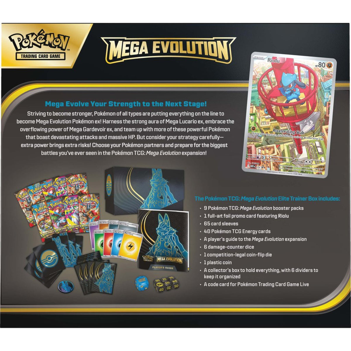 Pokemon TCG Mega Evolution Elite Trainer Box - Mega Lucario ex