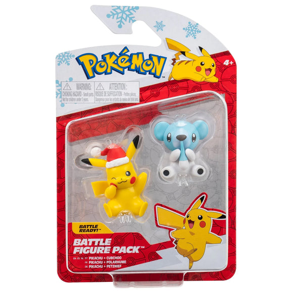 Pokemon Battle Figure - Holiday Pikachu & Cubchoo