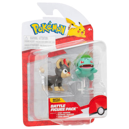 Pokemon Battle Figure - Litleo & Bulbasaur