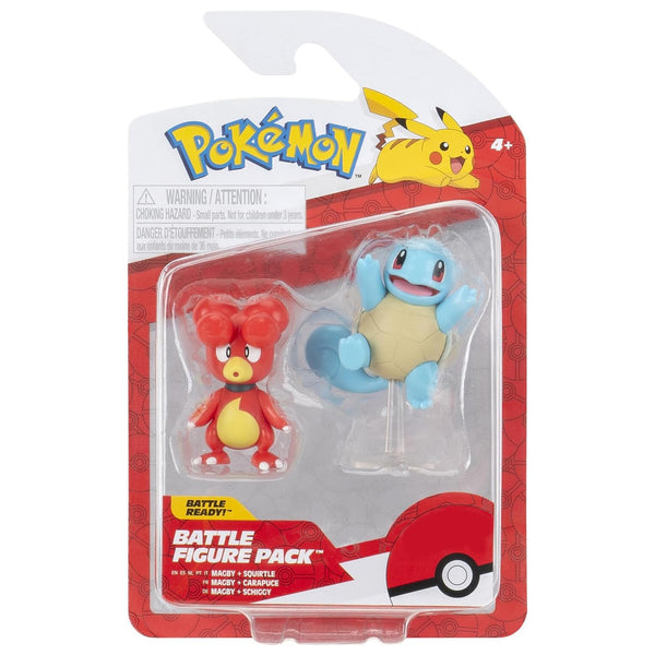 Pokemon Battle Figure - Magby & Squirtle