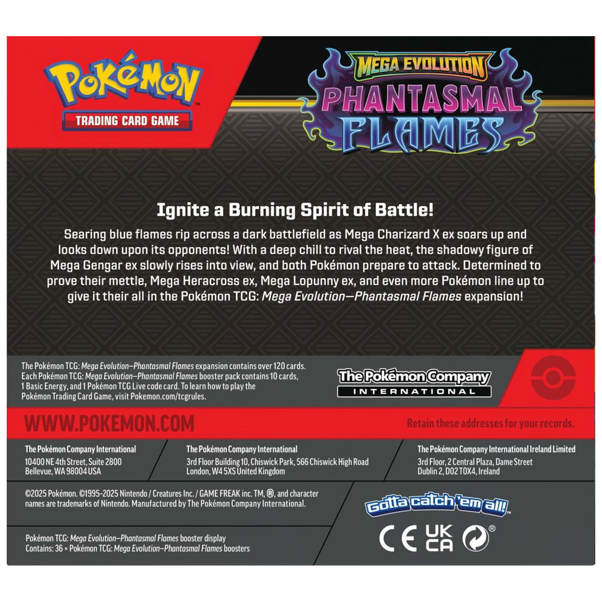 Pokemon TCG Mega Evolution - Phantasmal Flames Booster - x36 Boosters SEALED BOX