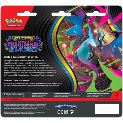 Pokemon TCG Mega Evolution - Phantasmal Flames Three Booster Blister - Sneasel
