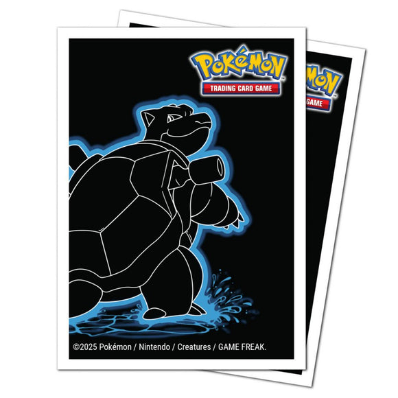 Pokemon TCG Neon Kanto APEX Deck Protector Sleeves Blastoise