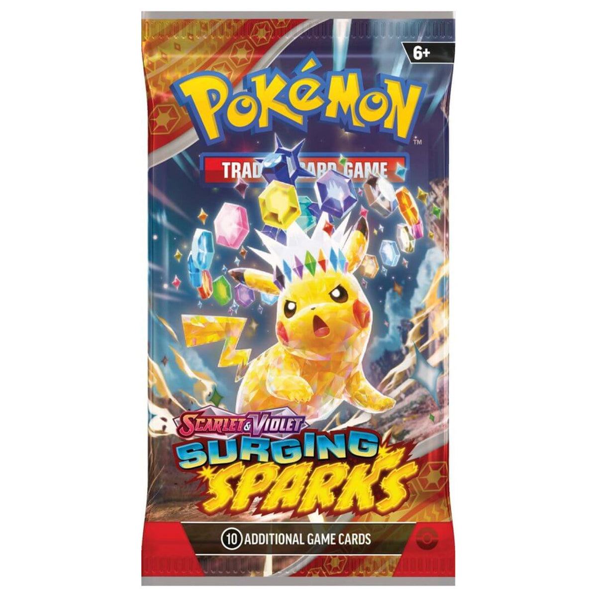 Pokemon TCG Scarlet & Violet 8 Surging Sparks Booster Pack - Pikachu Art