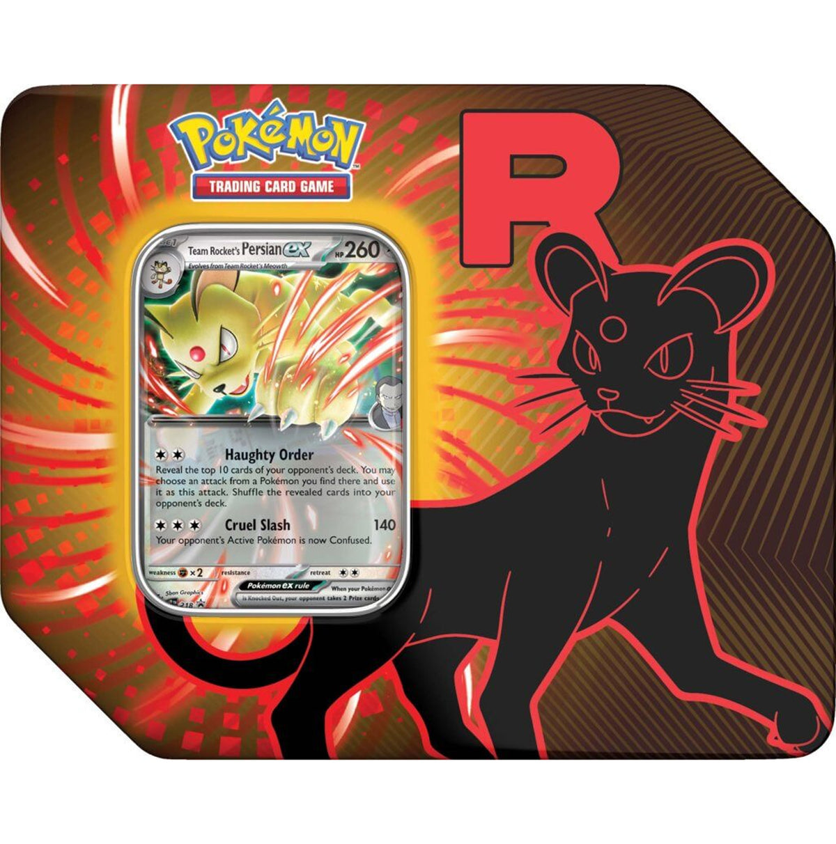 Pokemon TCG Team Rocket Tin - Persian ex