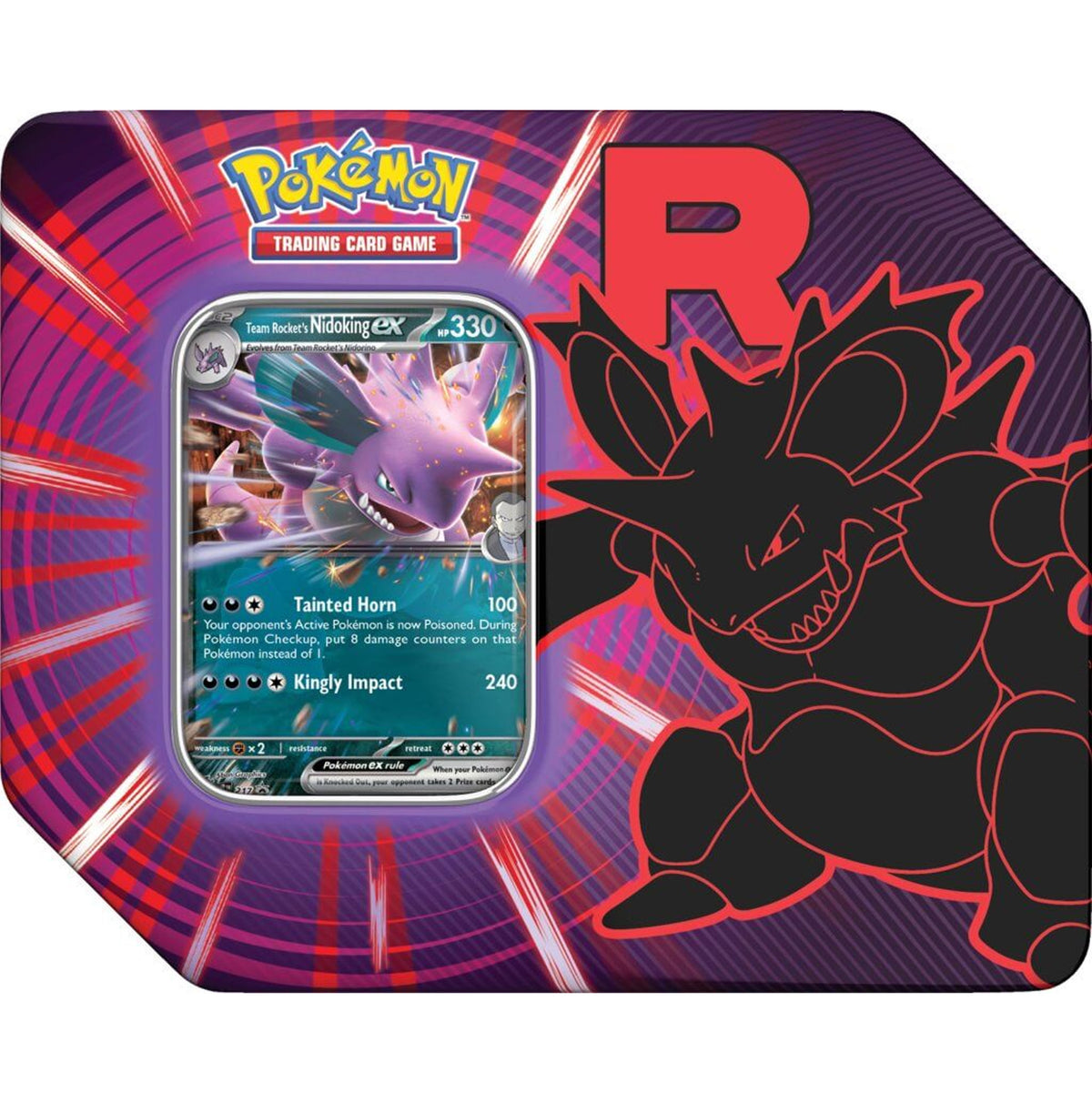 Pokemon TCG Team Rocket Tin - Nidoking ex
