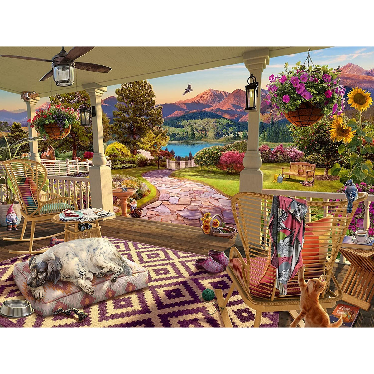 Ravensburger Cosy Front Porch 750pc - Large format - Damaged Box