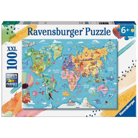 Ravensburger Map of the World Puzzle 100pc