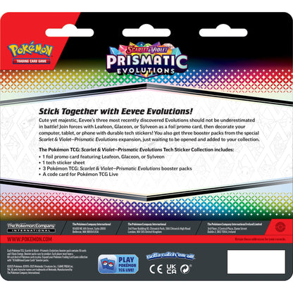 Pokemon TCG Scarlet & Violet Prismatic Evolutions Tech Sticker Collection - Glaceon