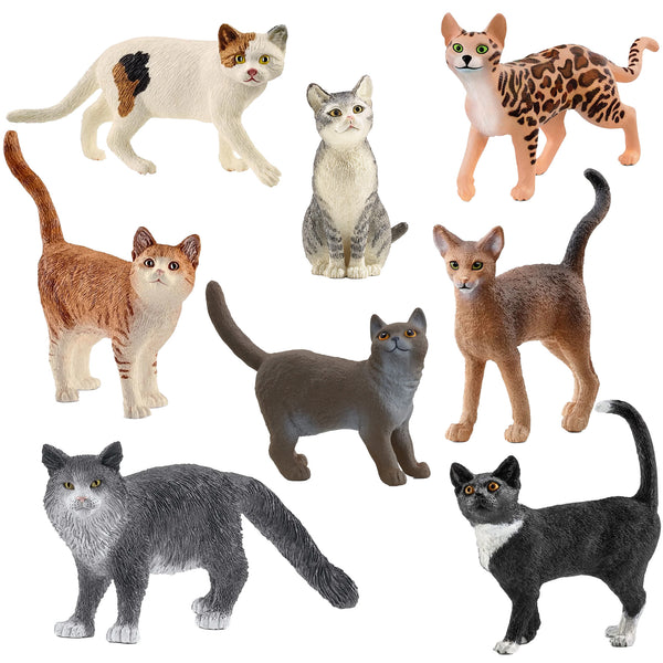 Schleich Cat 8pc Bundle