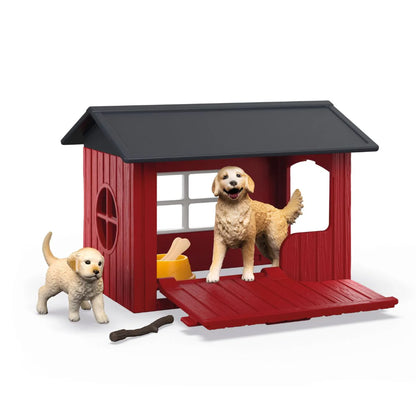 Schleich Dog Kennel with Golden Retrievers