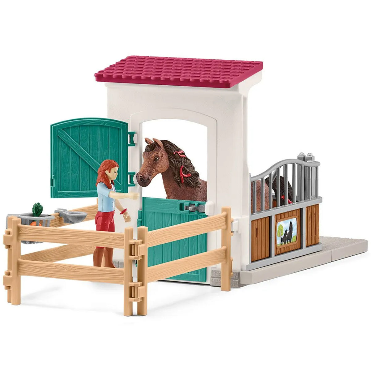 Schleich Horse Box with Hannah & Cayenne