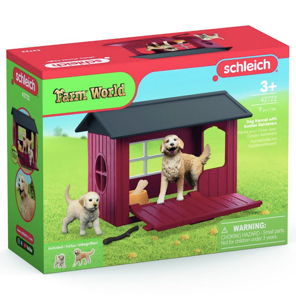 Schleich Dog Kennel with Golden Retrievers