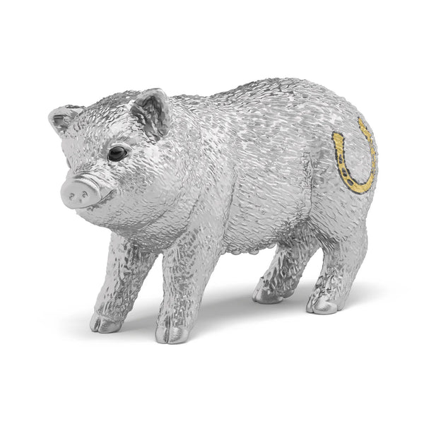 Schleich Exclusive Silver Good-Luck Pig