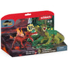 Schleich Fire Saurian vs Jungle Lizard