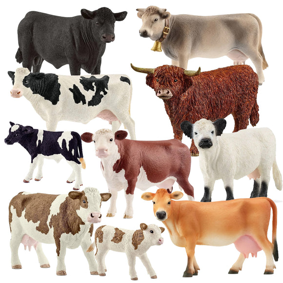 Schleich Mixed Cattle Bundle – 10 piece set