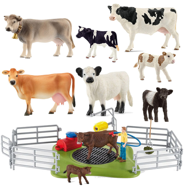 Schleich Mixed Cattle Bundle – 10 piece set